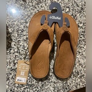 OluKai Tan Flip Flops NWT